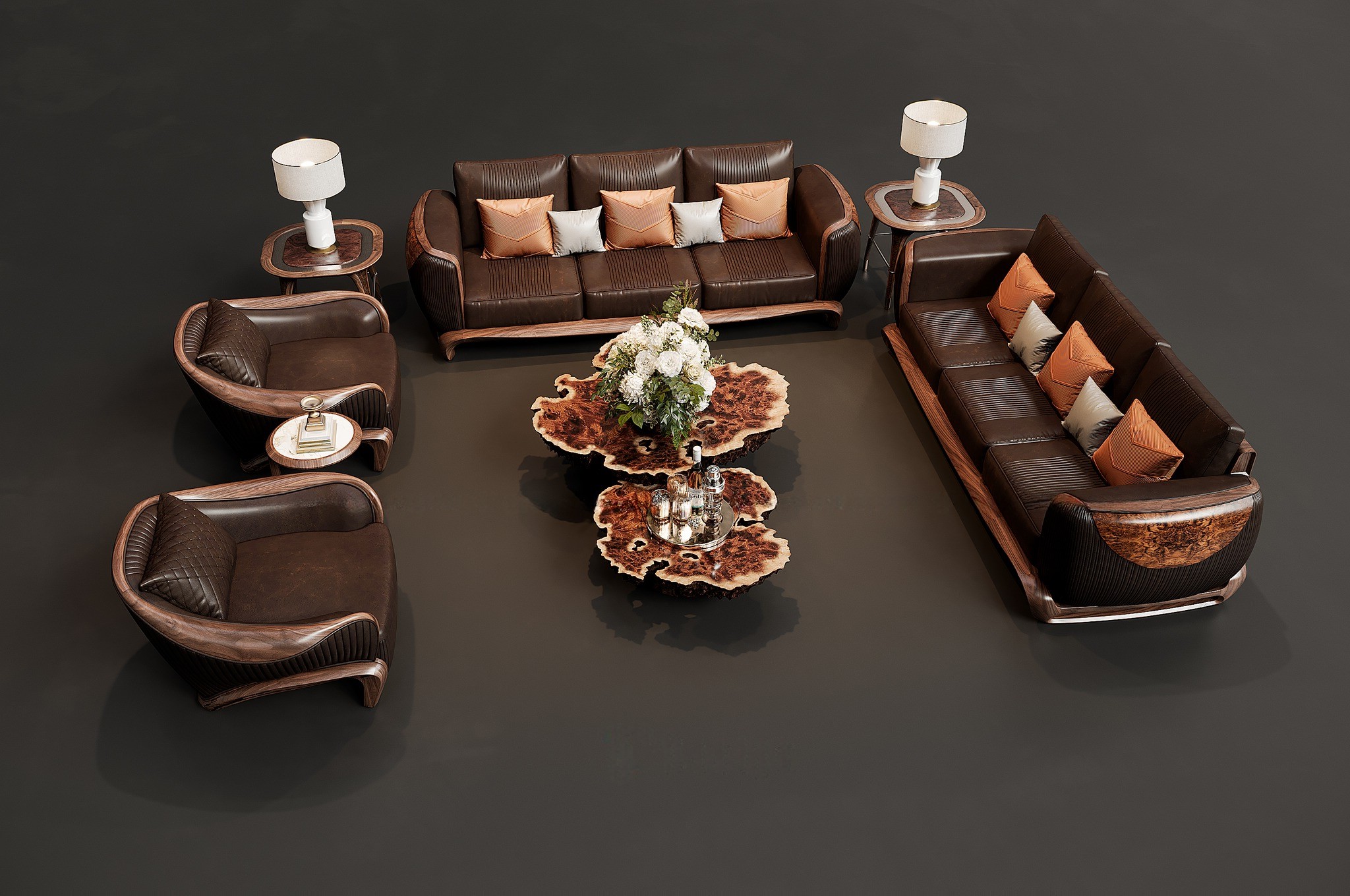 Ghế gỗ óc chó cao cấp cho phòng khách sang trọng